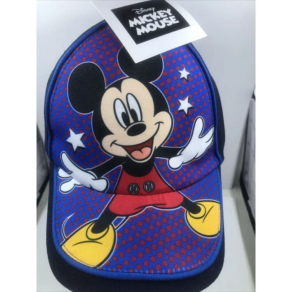 Disney Kids Mickey Mouse Snap Back Hat Baseball Cap Blue Adjustable Youth Child